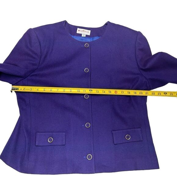 Vintage Appleseed’s Purple Blazer Button Up Coat Jacket Fall Winter Spring - Picture 6 of 8